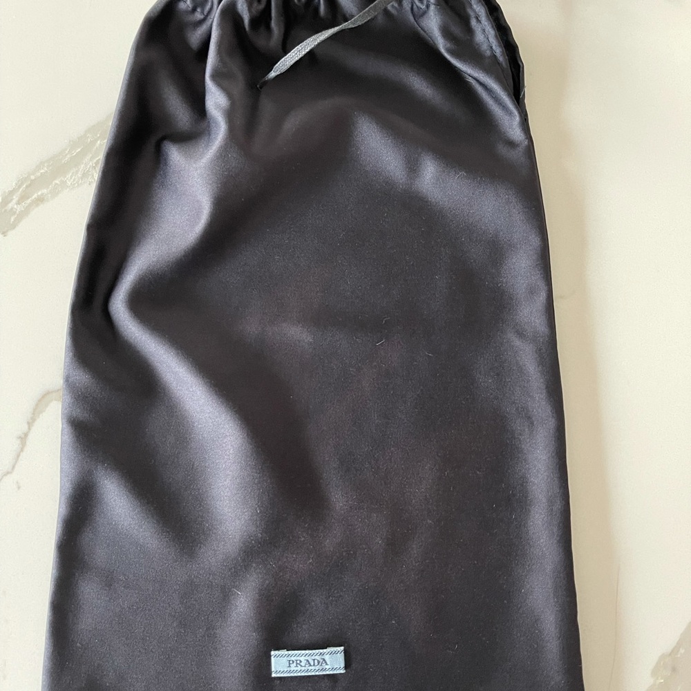 Navy PRADA Satin shoe/clutch Bag